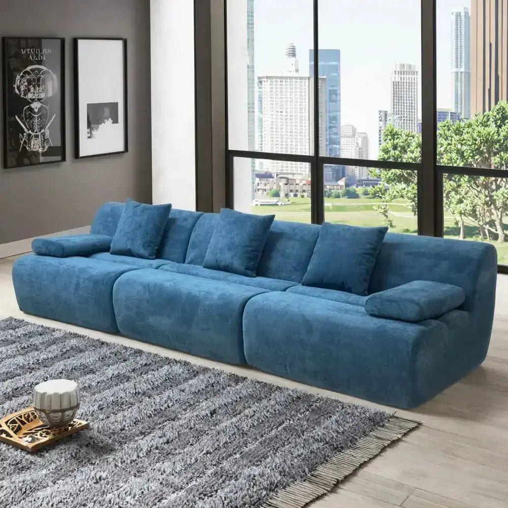 3 - Seater Fabric Sofa | Stain - Resistant & Easy Clean | Free Delivery Australia - Wide | 3 - Year Warranty - 路卡萨家具工厂