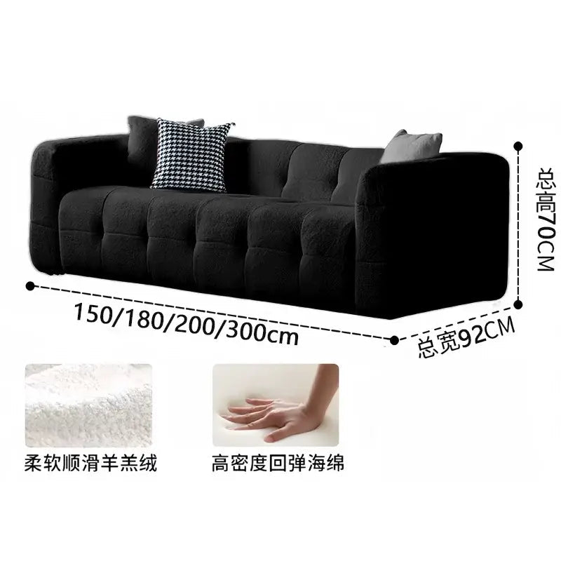 Cream Marshmallow Sofa | French Minimalist Style | Full Foam | Free Delivery Australia - Wide | 3 - Year Warranty - 路卡萨家具工厂