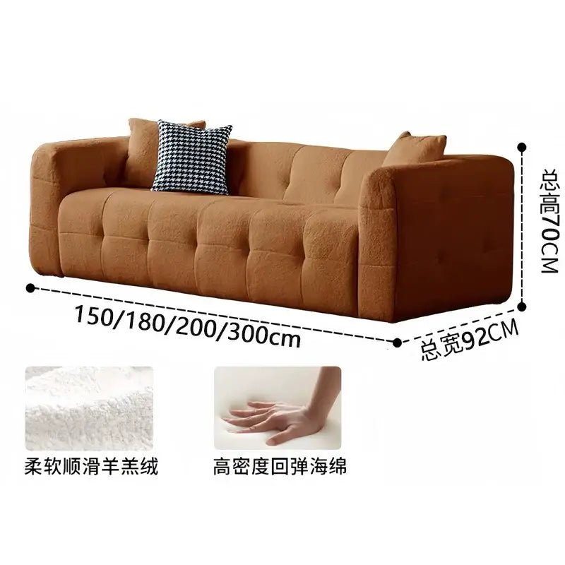 Cream Marshmallow Sofa | French Minimalist Style | Full Foam | Free Delivery Australia - Wide | 3 - Year Warranty - 路卡萨家具工厂