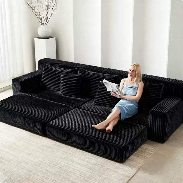 Foldable Lazy Sofa | Woven Fabric | Space - Saving Storage | Free Delivery Australia - Wide | 3 - Year Warranty - 路卡萨家具工厂