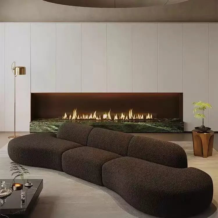 Nordic Arc Fabric Sofa | Modern Minimalist | Sherpa Fabric | Free Delivery Australia - Wide | 3 - Year Warranty - 路卡萨家具工厂