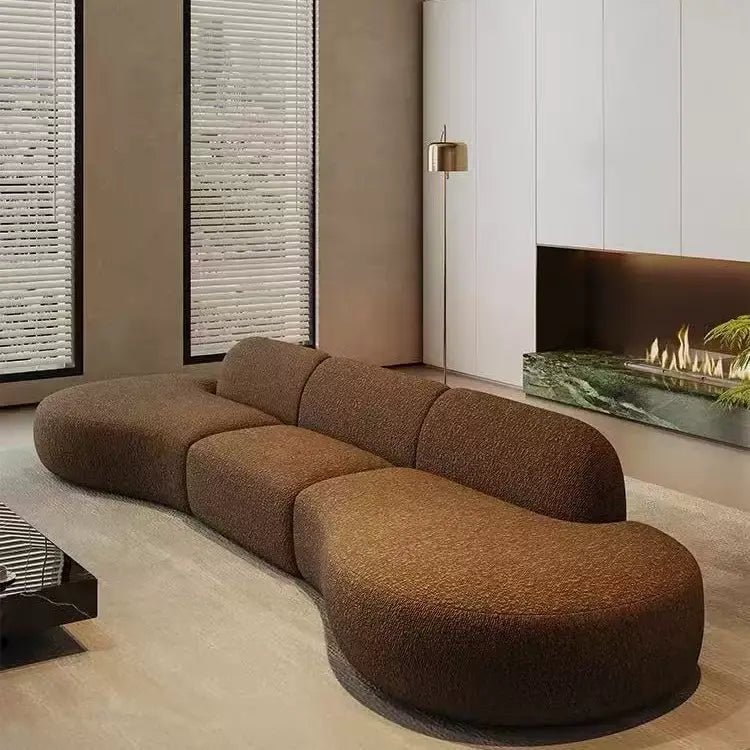 Nordic Arc Fabric Sofa | Modern Minimalist | Sherpa Fabric | Free Delivery Australia - Wide | 3 - Year Warranty - 路卡萨家具工厂
