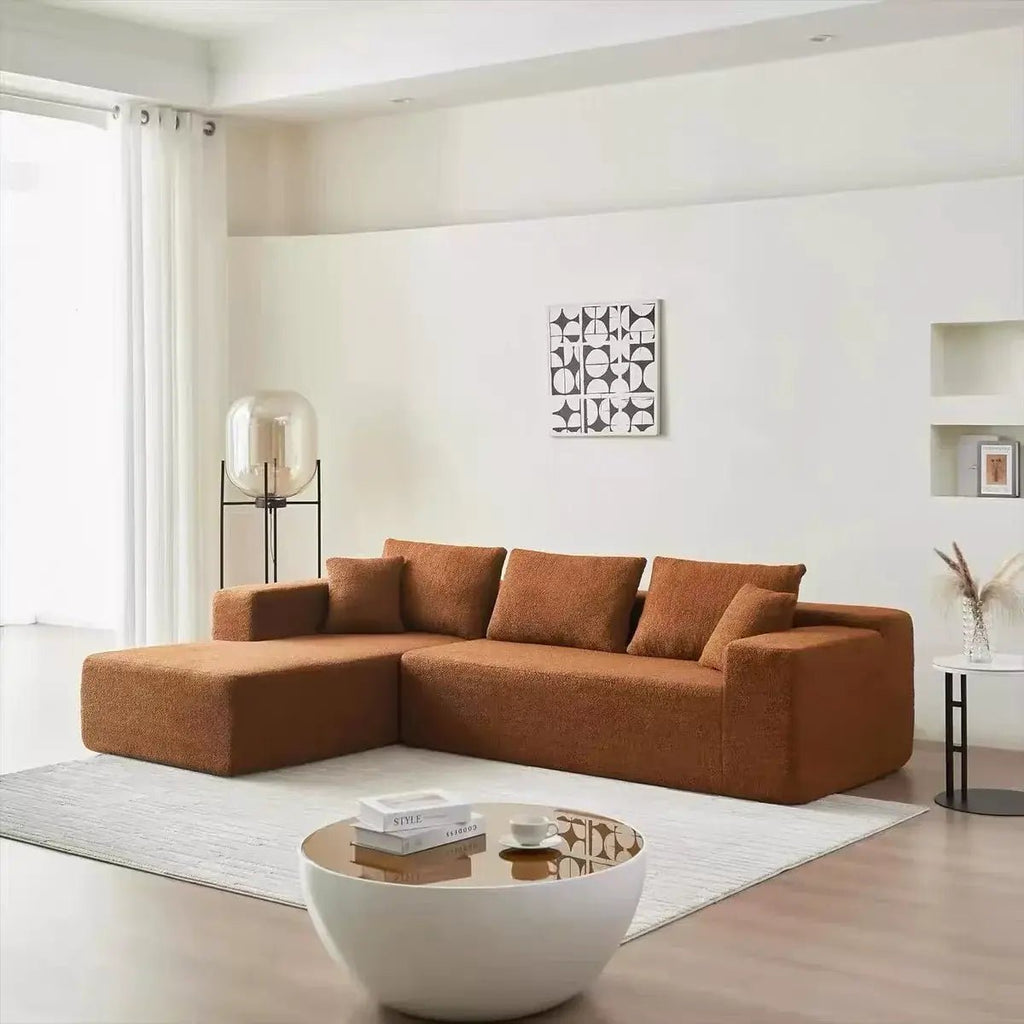 Retro 3 - Seater Chaise Lounge Sofa | Full Foam | Vacuum Compressed | Free Delivery Australia - Wide | 3 - Year Warranty - 路卡萨家具工厂