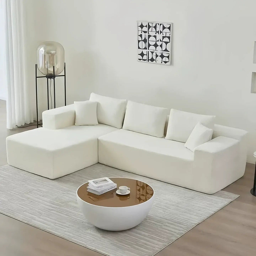 Retro 3 - Seater Chaise Lounge Sofa | Full Foam | Vacuum Compressed | Free Delivery Australia - Wide | 3 - Year Warranty - 路卡萨家具工厂