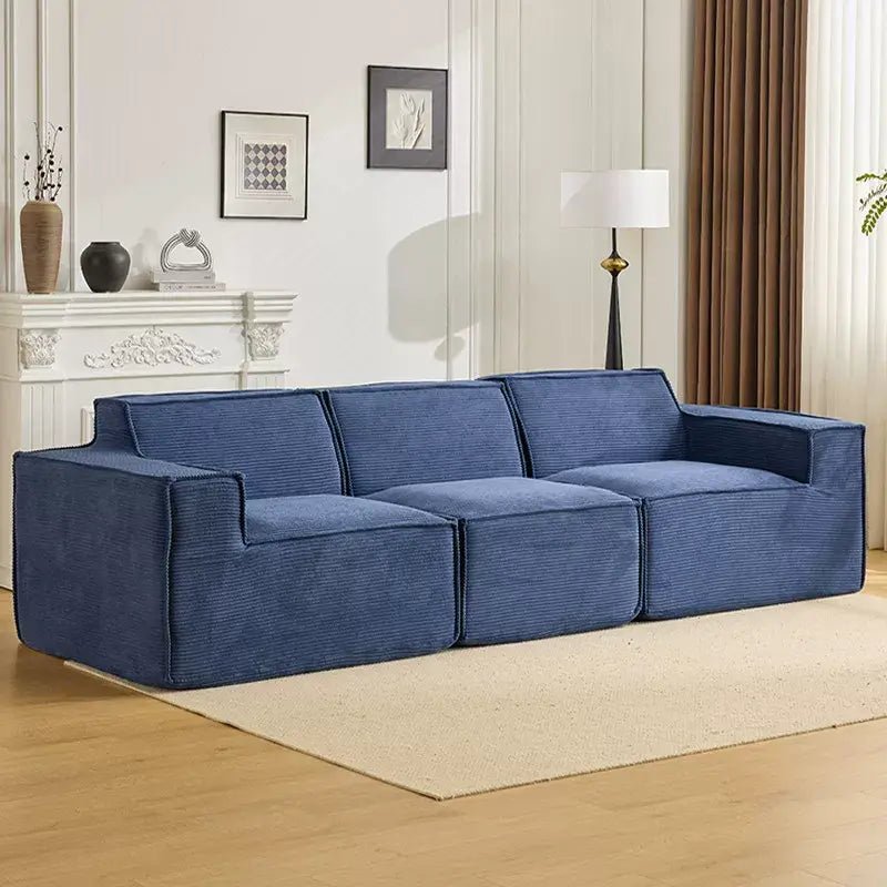 Tofu Block Sofa | Corduroy Fabric | Frameless Compressed | Free Delivery Australia - Wide | 3 - Year Warranty - 路卡萨家具工厂