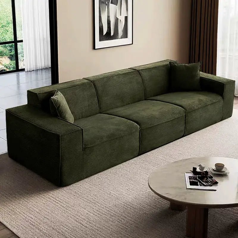 Tofu Block Sofa | Corduroy Fabric | Frameless Compressed | Free Delivery Australia - Wide | 3 - Year Warranty - 路卡萨家具工厂