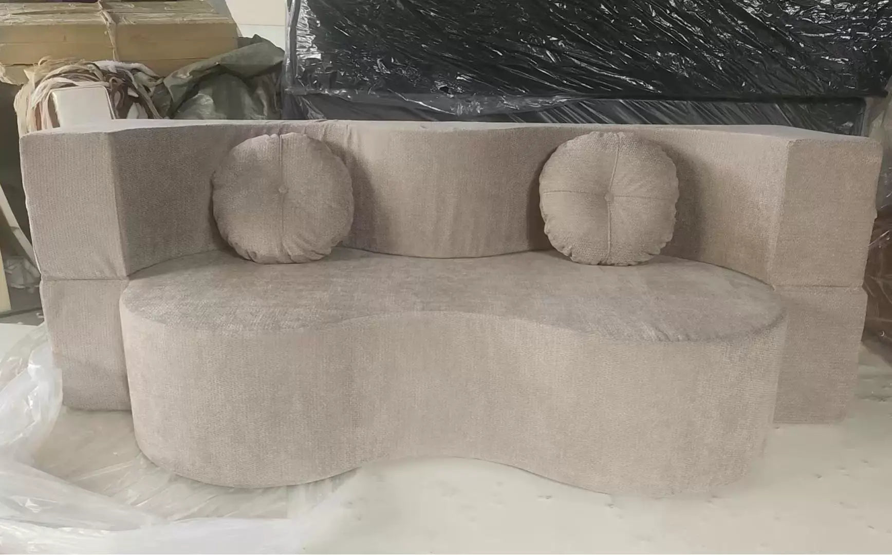 Vintage Fabric Sofa Bed | Foldable Dual - Use | Washable 2 - 3 Seater | Free Delivery Australia - Wide | 3 - Year Warranty - 路卡萨家具工厂