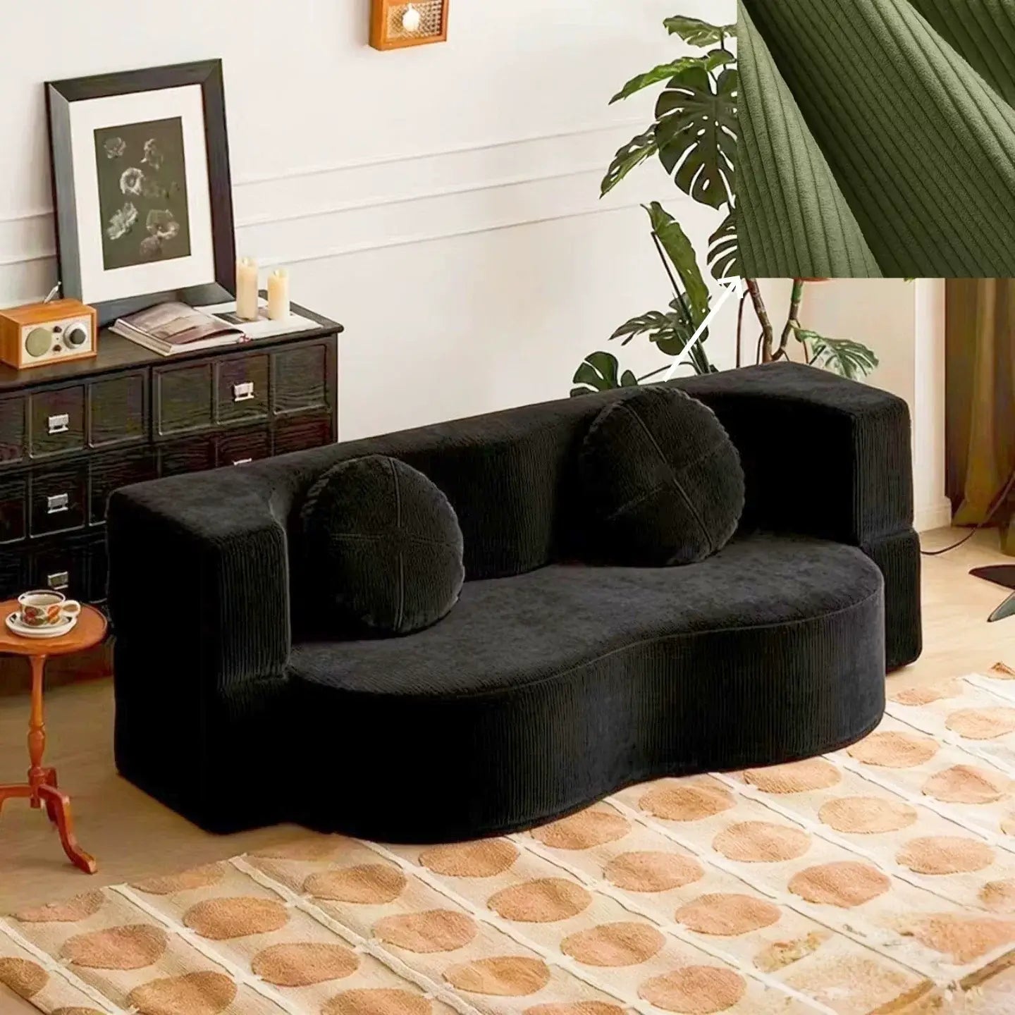 Vintage Fabric Sofa Bed | Foldable Dual - Use | Washable 2 - 3 Seater | Free Delivery Australia - Wide | 3 - Year Warranty - 路卡萨家具工厂
