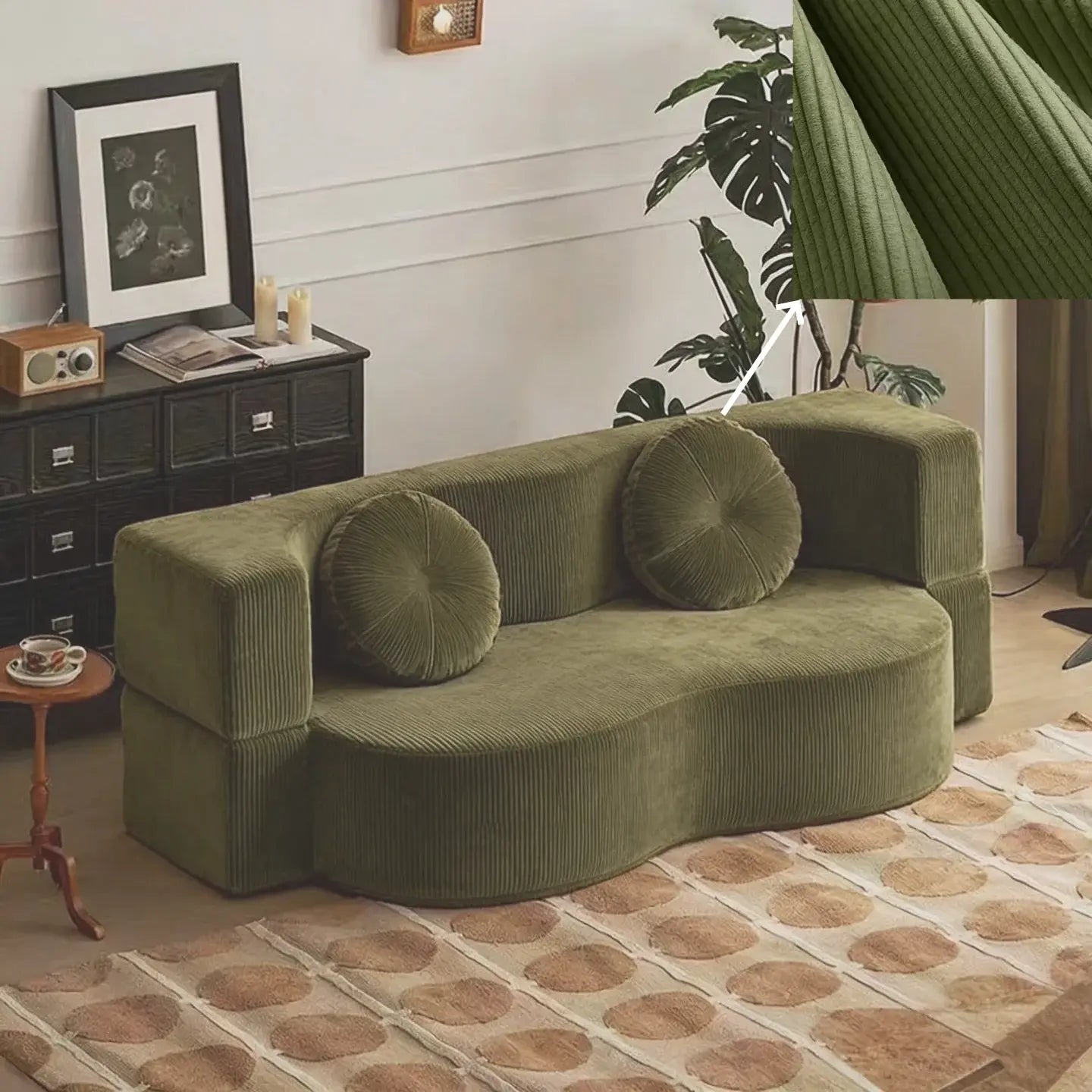 Vintage Fabric Sofa Bed | Foldable Dual - Use | Washable 2 - 3 Seater | Free Delivery Australia - Wide | 3 - Year Warranty - 路卡萨家具工厂