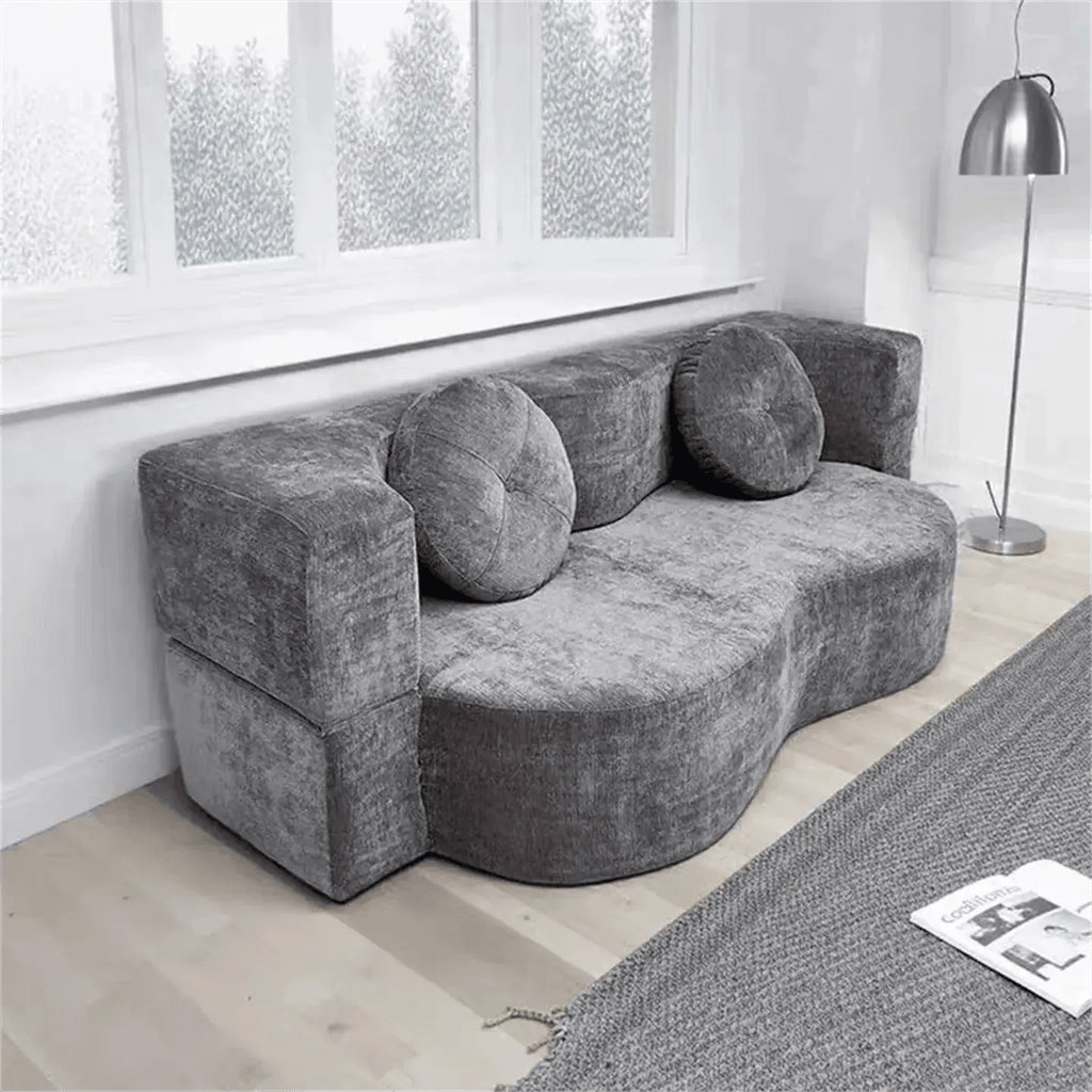 Vintage Fabric Sofa Bed | Foldable Dual - Use | Washable 2 - 3 Seater | Free Delivery Australia - Wide | 3 - Year Warranty - 路卡萨家具工厂